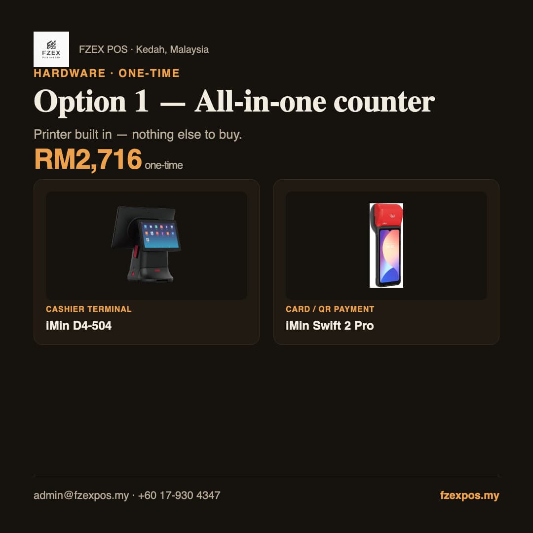 Option 1 — All-in-one counter