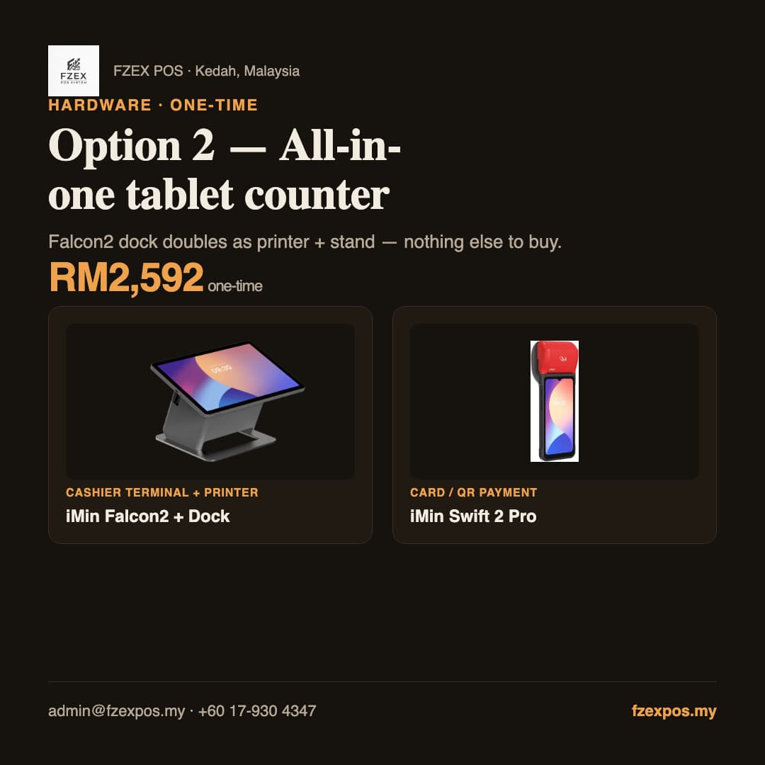 Option 2 — All-in-one tablet counter